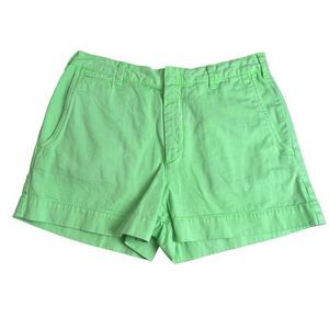 Polo Ralph Lauren Womens Neon Green Cotton High Rise 2.5" Shorts 10‎